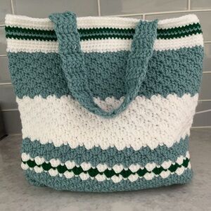 Homemade crocheted bag
